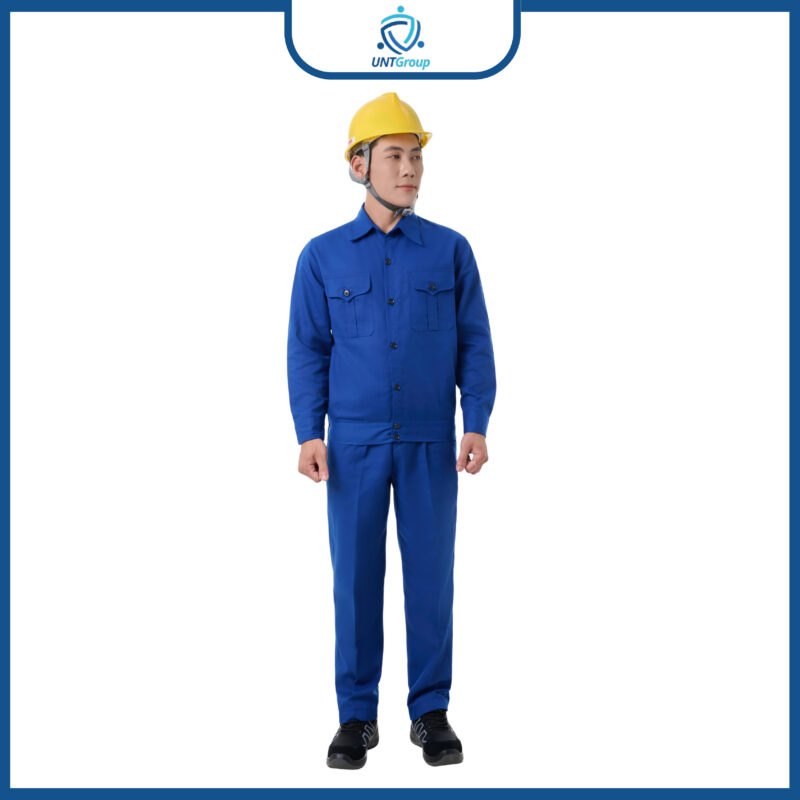 BỘ BẢO HỘ MÀU XANH VẢI KAKI LIÊN DOANH