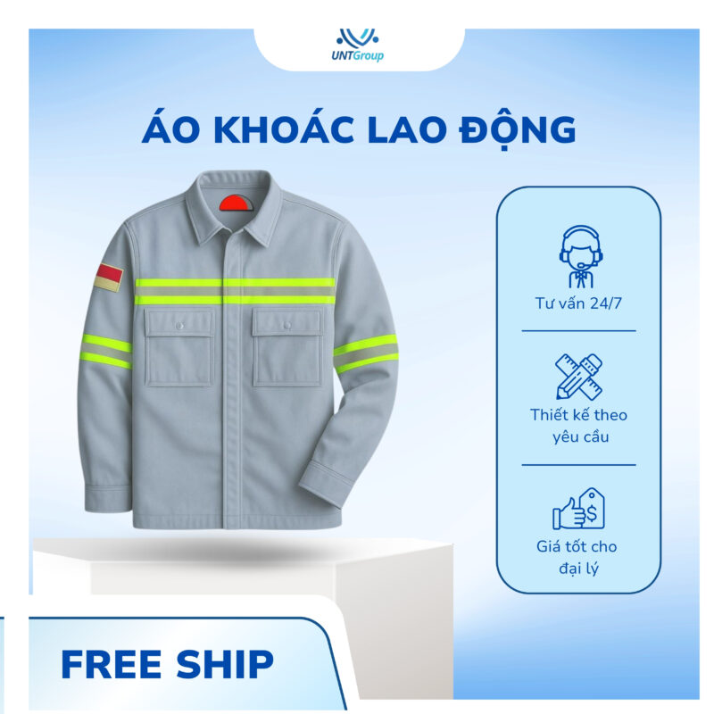 ÁO KHOÁC BẢO HỘ LAO ĐỘNG DÀI TAY – UNT Group